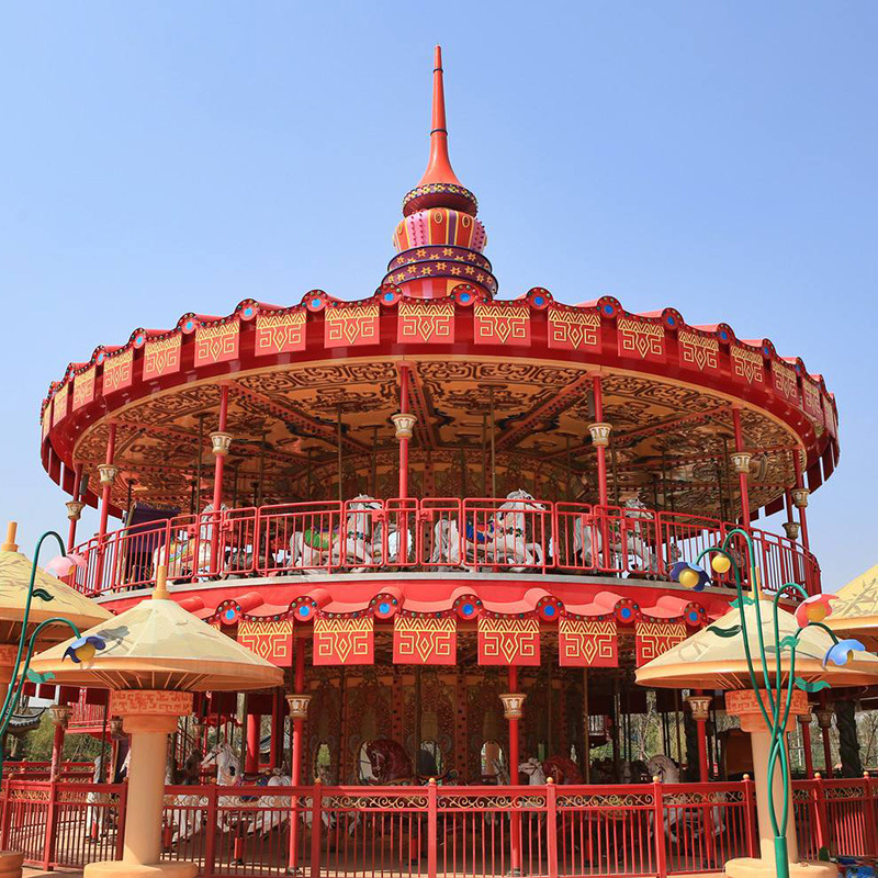 公园景区大型豪华双层旋转木马双层48-68座转马户外儿童游乐设施