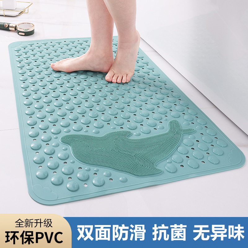 Bathroom Non-Slip Mat Bathroom Bath Mat Bath Room Waterproof Anti-Fall Foot Mat Domestic Toilet Floor Mat with Suction Cup