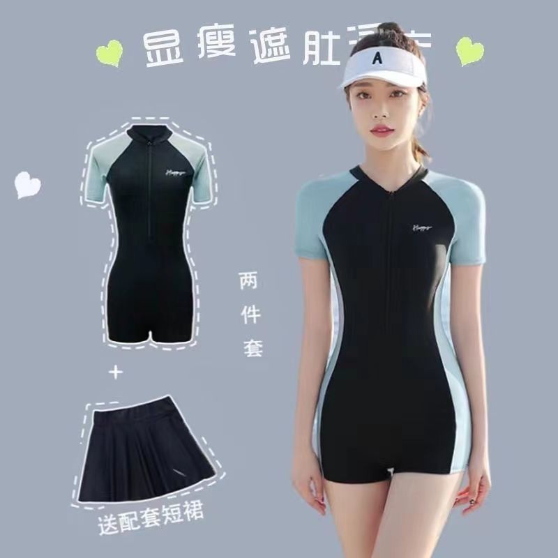 swimsuit women‘s summer 2024 new belly-covering slimming swimsuit hot spring swimming pool special professional one-piece hot sale