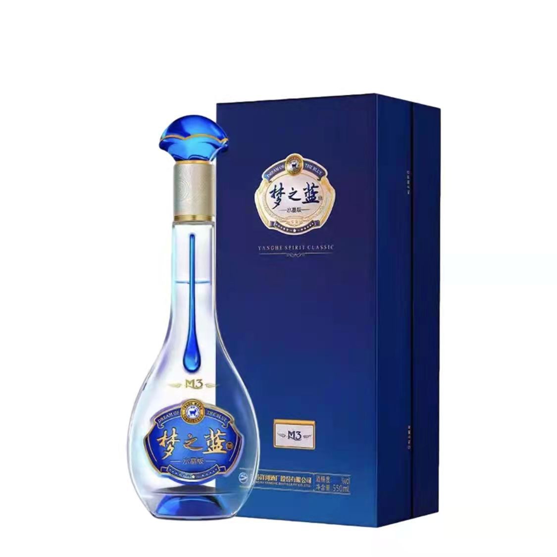 梦之蓝m3水晶版 m6  40.8度52度550ml绵柔型白酒全国包邮送礼袋