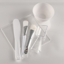 DIY面膜碗和刷子套装软胶5件套硅胶家用自制调膜碗水疗美容工具