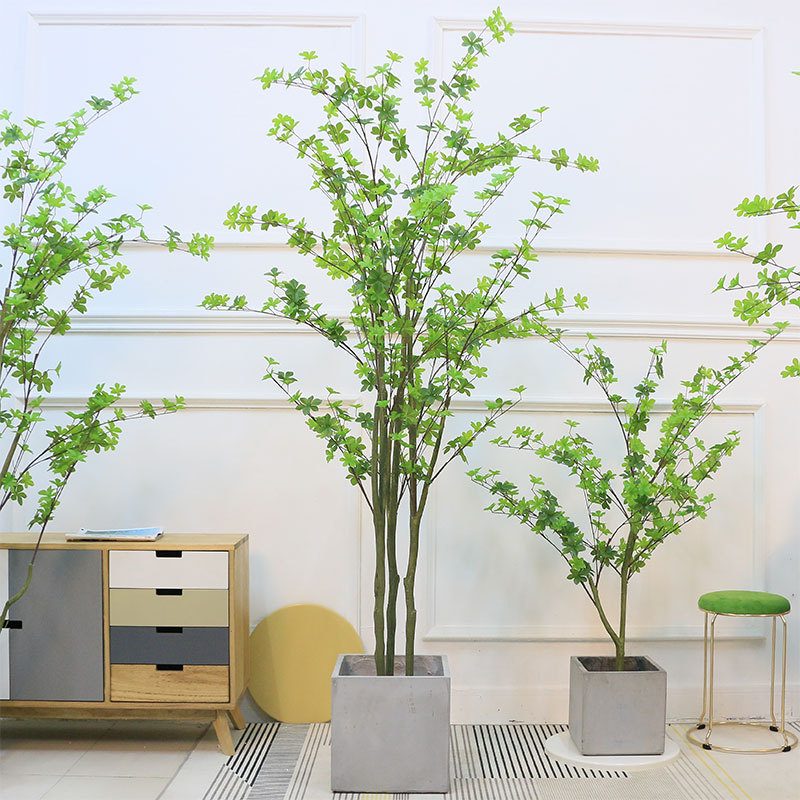 仿真植物日本吊钟树马醉木 网红大型盆栽绿植落地盆景假北欧ins风
