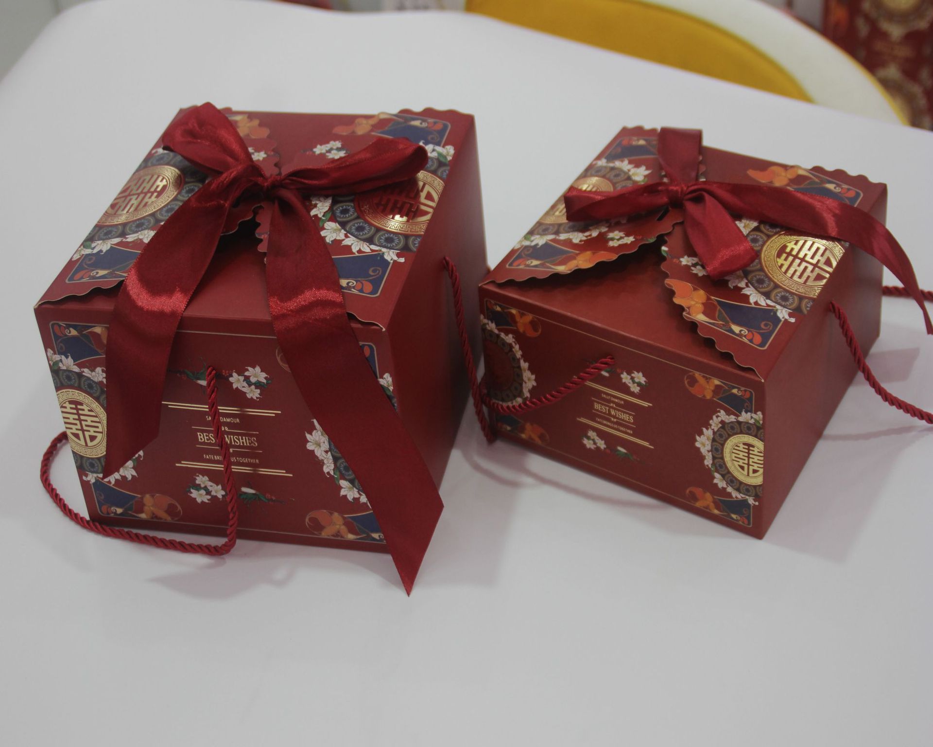 创意国潮结婚伴手喜糖盒新款现货中国风蛋糕盒礼盒喜庆用品批发