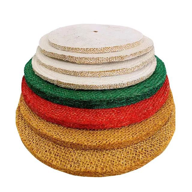 油麻轮牛胶麻轮抛光轮麻轮牛胶轮全麻轮片金属抛光神器非标