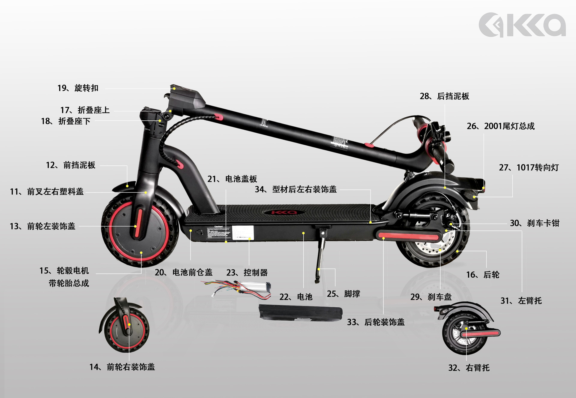 5寸ul2272 电动滑板车