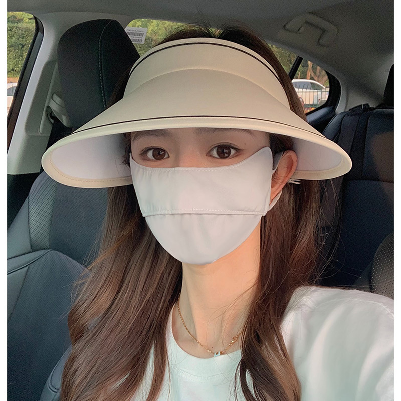 Japanese Uv Cotton and Linen Eaves Topless Hat Female Summer Outing Sun-Proof Uv Protection Sun Hat Makes Face Look Smaller
