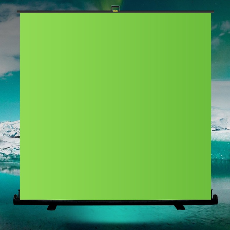 批发250*200加厚绿幕抠像背景布便携易拉升降地拉绿幕布直播演播