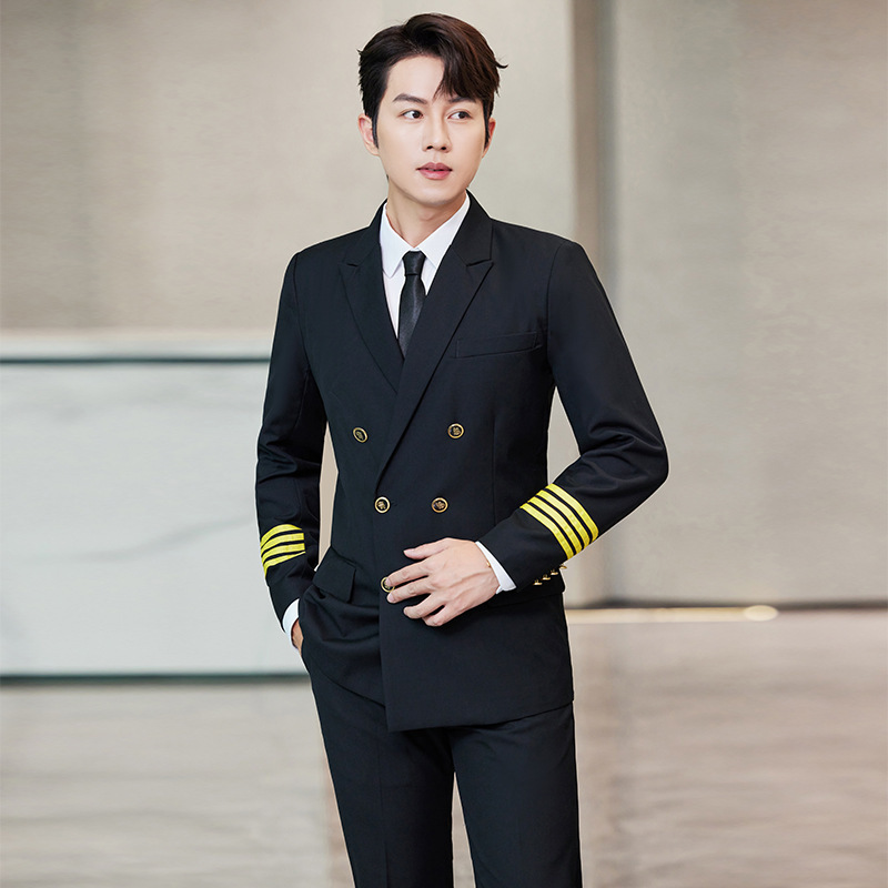 航空机长制服男飞行员空少套装民航工作服中国机长服外套物业西服