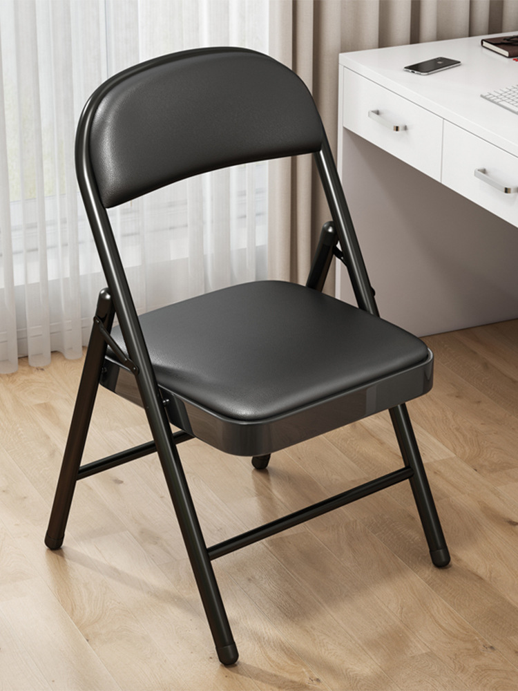 简易凳子靠背椅家用折叠椅子便携电脑椅书桌用会议椅宿舍办公椅子