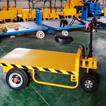 倒骑驴座驾式四轮车电动载人平板升降车仓储短途周转运输搬运车