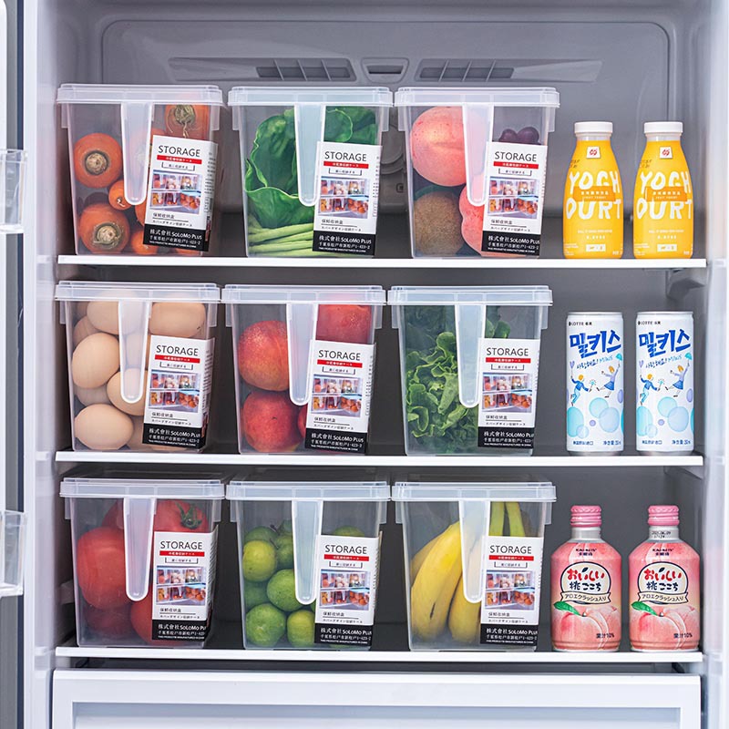 Plastic Refrigerator Storage Box Wholesale Freezer Box Food Grade Transparent Crisper Household Egg Storage Box Drawer Type