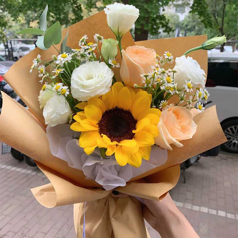 全国单支向日葵毕业小花束鲜花速递同城武汉上海苏州配送店
