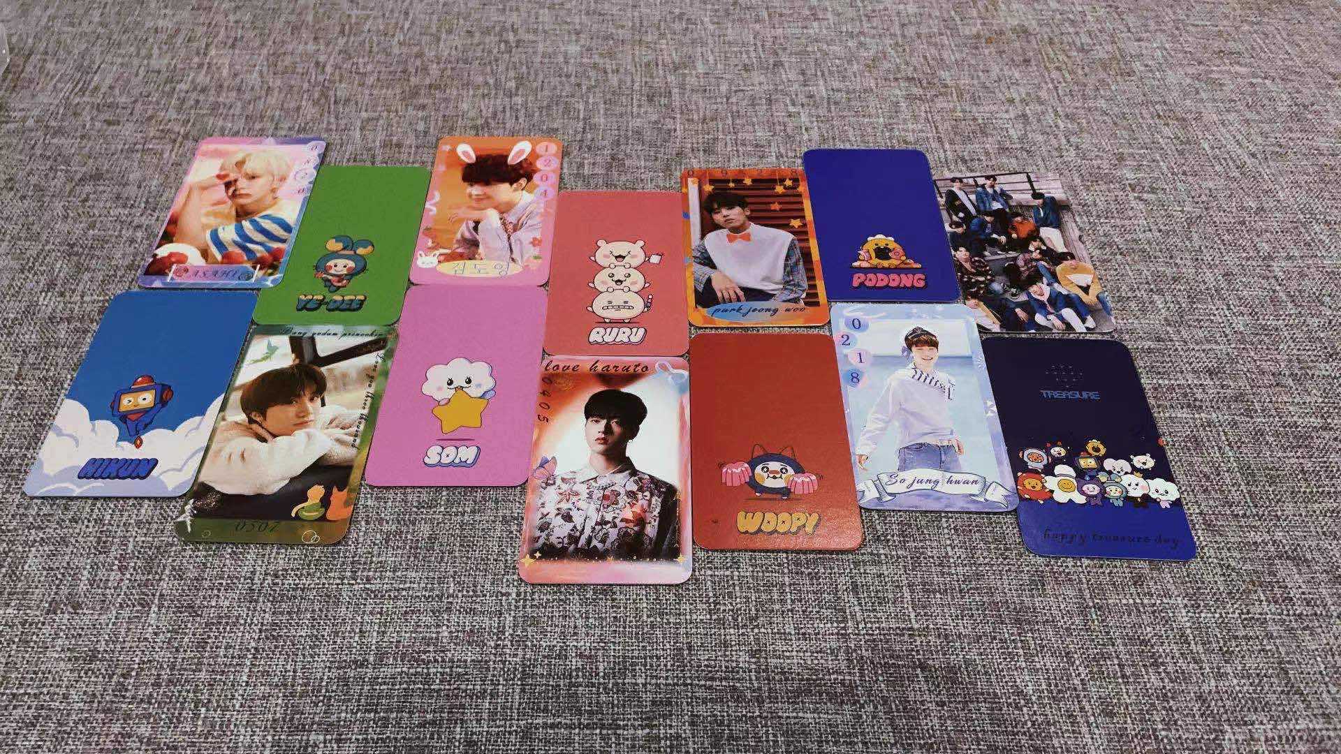 明星卡应援周边纸质小卡打印印刷书签贺卡珠光明信片手幅小卡