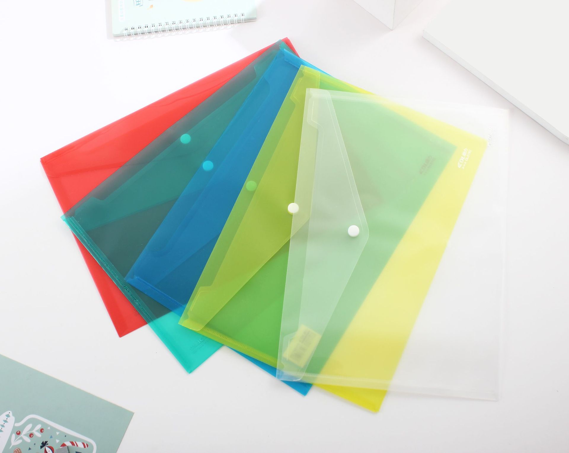 鼎力文件袋a4加厚18c纽扣袋14c透明办公资料收纳按扣袋pp档案袋