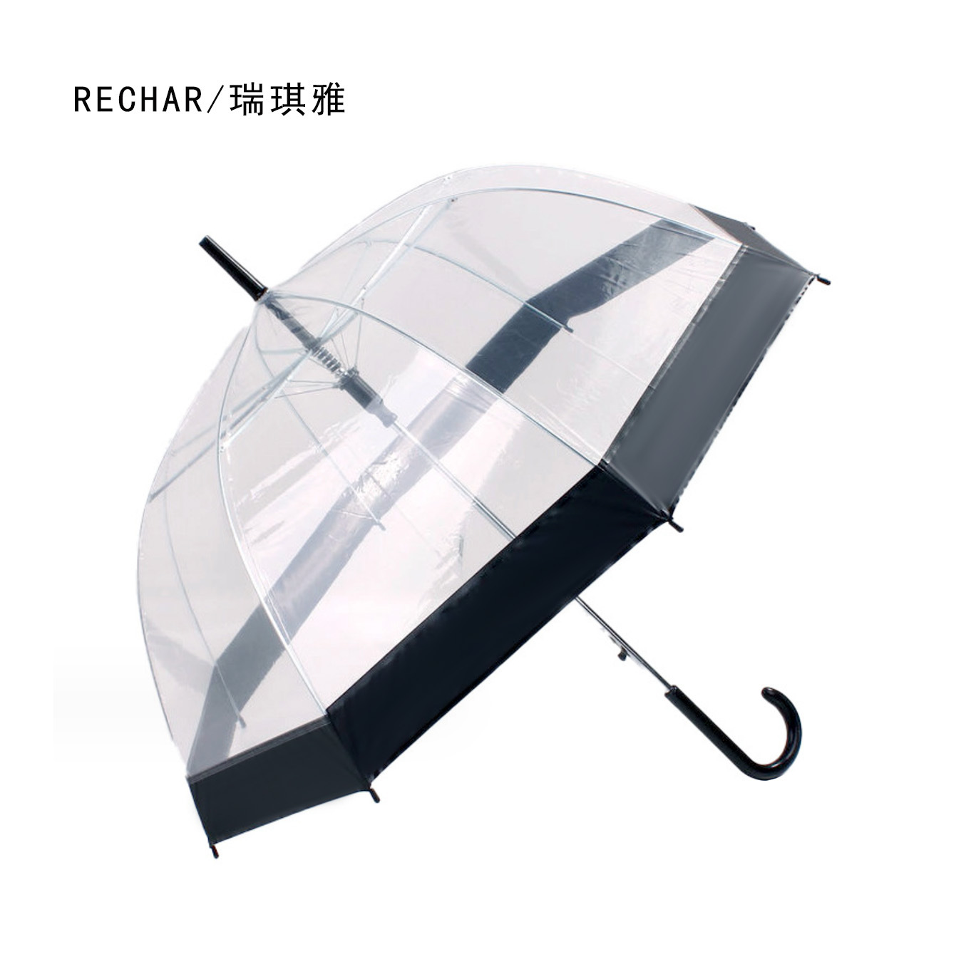 Spot Goods Korean Princess Umbrella Arch Mushroom Umbrella Gossip Girl Reinforced Apollo Transparent Umbrella Long Handle Umbrella