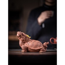 中式陶瓷龙龟瑞兽动物家居摆件创意客厅玄关博古架茶室空间装饰品