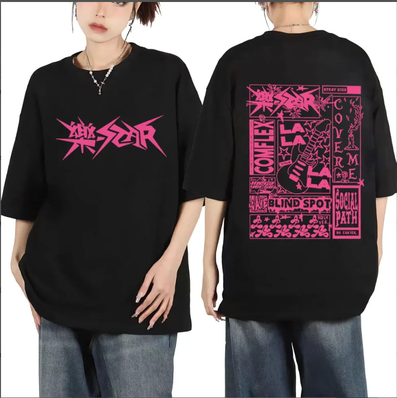 2022夏季新款kpop love 新款印花 圆领短袖休闲上衣女