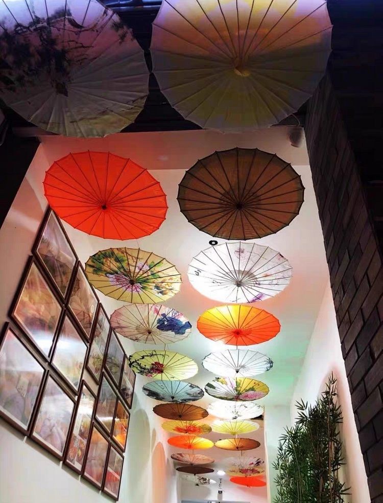 油纸伞灯中国风古装拍照江南风装饰伞景区饭店农家乐民宿茶楼吊灯