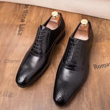 men shoes1011跨境秋季布洛克花鞋新款商务正装皮鞋英伦The New