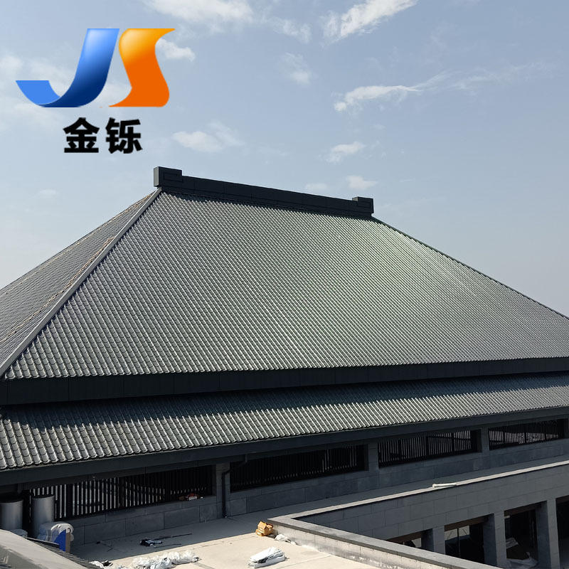 厂家批发古建筑金属屋面瓦 铝镁锰琉璃瓦 3004氟碳漆金属琉璃瓦