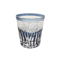 威士忌酒杯江户切子灰色星芒杯玻璃杯纯手工雕刻玻璃水晶玻璃
