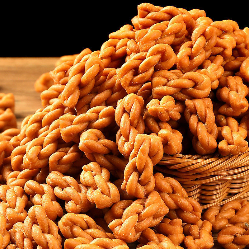 散装麻花方集五香小馓子小吃休闲零食心散称裸装整箱批发供蛋糕店