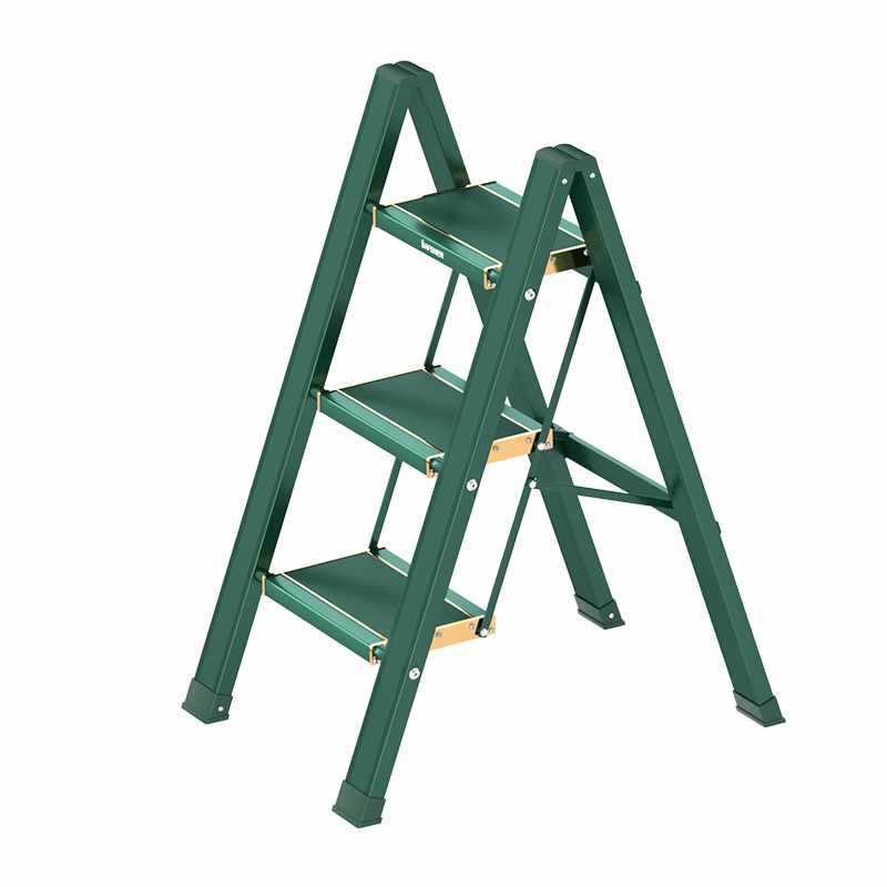 巴芬家用梯子室内多功能折叠人字梯铝合金三步居家置物伸缩小楼梯