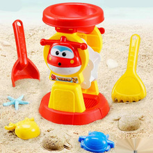 5件超级飞侠沙滩漏斗688-134塑料挖沙玩沙工具地摊儿童玩具批发