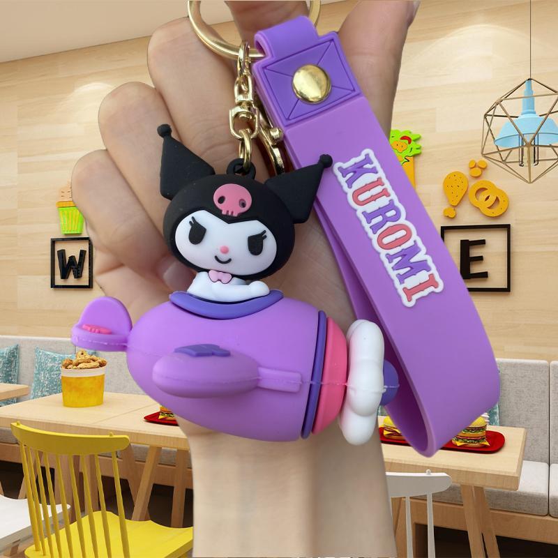 New Sanrio Hangku Loomi Keychain Cute Melody Schoolbag Pendant Car Key Chain Small Gift