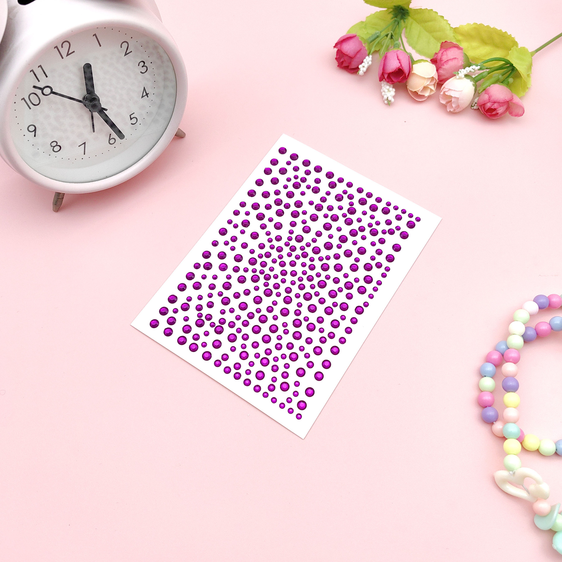 Cross-Border Children's Gem Stickers Crystal Reward Sticker Decorative Diy round Diamond Starry Diamond Eye Decorative Sticker