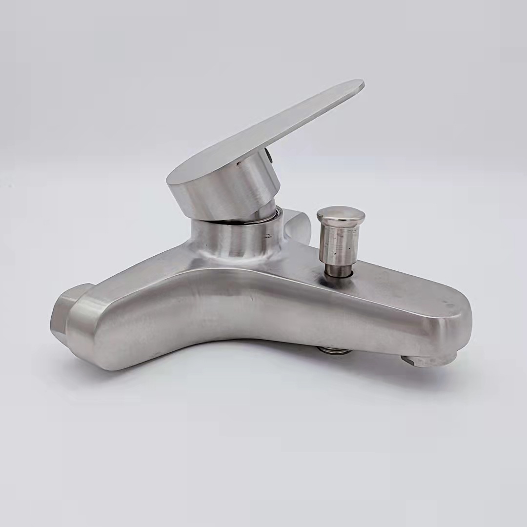 304不锈钢帝王三联龙头 冷热暗装三联混水阀浴缸水龙头淋浴龙头