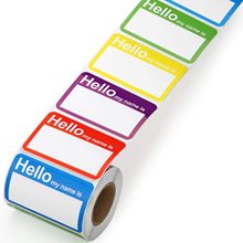 姓名标签贴纸混色标签适用于办公室学校会议邮寄自粘不干胶标签