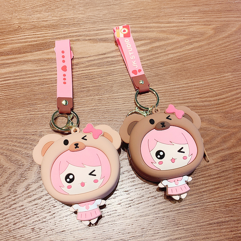 Little Bear Girls Coin Purse Cute Key Chain Children's Mini Storage Key Pendants Small Bag Pendant Key Ring
