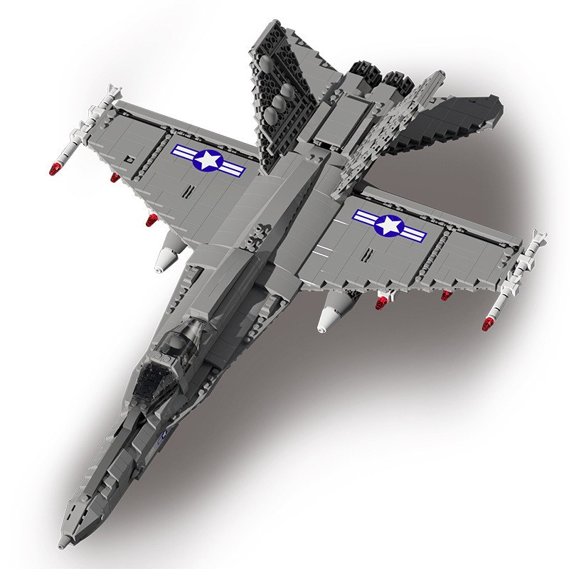 聚航88005大黄蜂军事导弹战斗机f18系航空飞机儿童拼装积木玩具