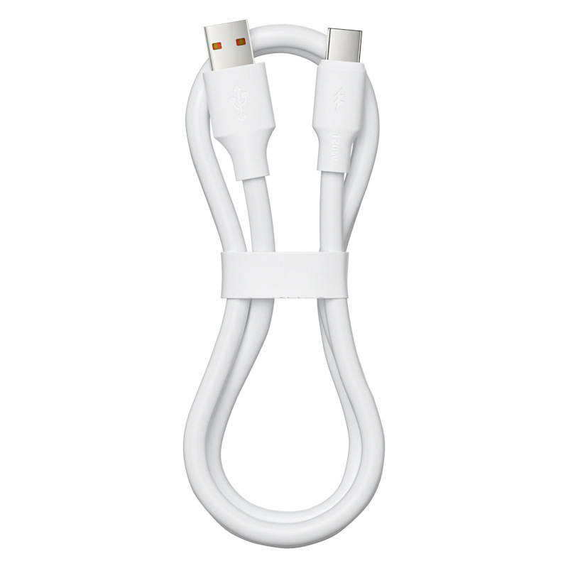 White Single Wire Python Fast Charge Data Cable 120W for Apple Huawei Super Fast Charge Charging Cable Factory Wholesale