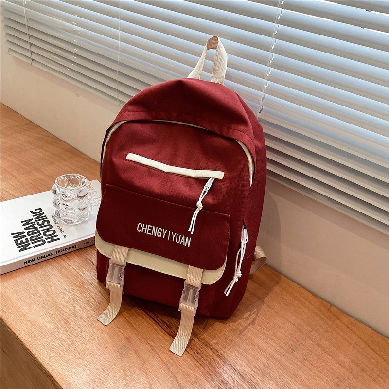 New Korean Style Women's Backpack College Backpack Oxford Cloth Casual Large Capacity College Student Class Schoolbag