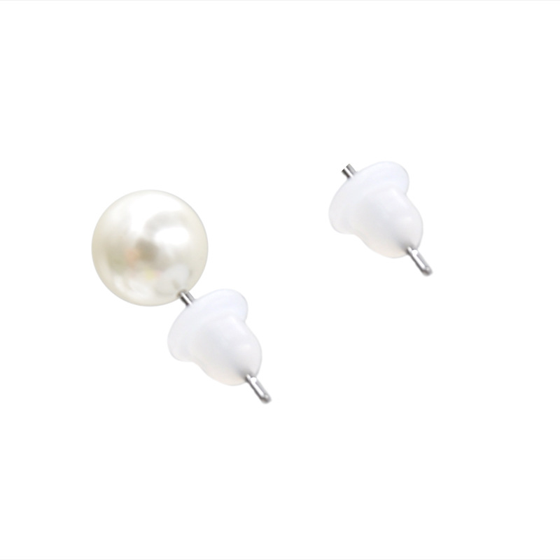 Ear Studs Silicone Transparent Earplug Sterling Silver 18K Gold Earrings Anti-Slip Fixed UFO Buckle Plastic Transparent Back Plug