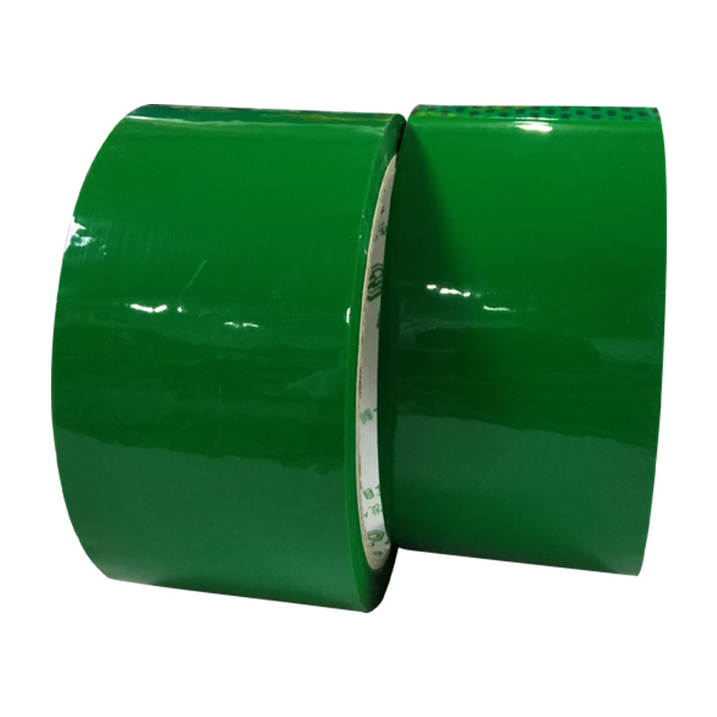 供应绿色封箱胶带彩色封箱胶物流打包专用批发可定做规格58mm50y