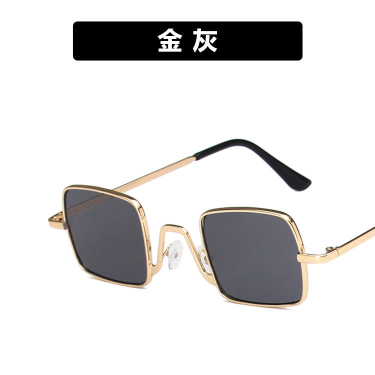 Cross-Border Metal Kids Sunglasses round Frame Internet Celebrity Same Style Hip Hop Street Snap Sunglasses Boys and Girls Catwalk Show Glasses