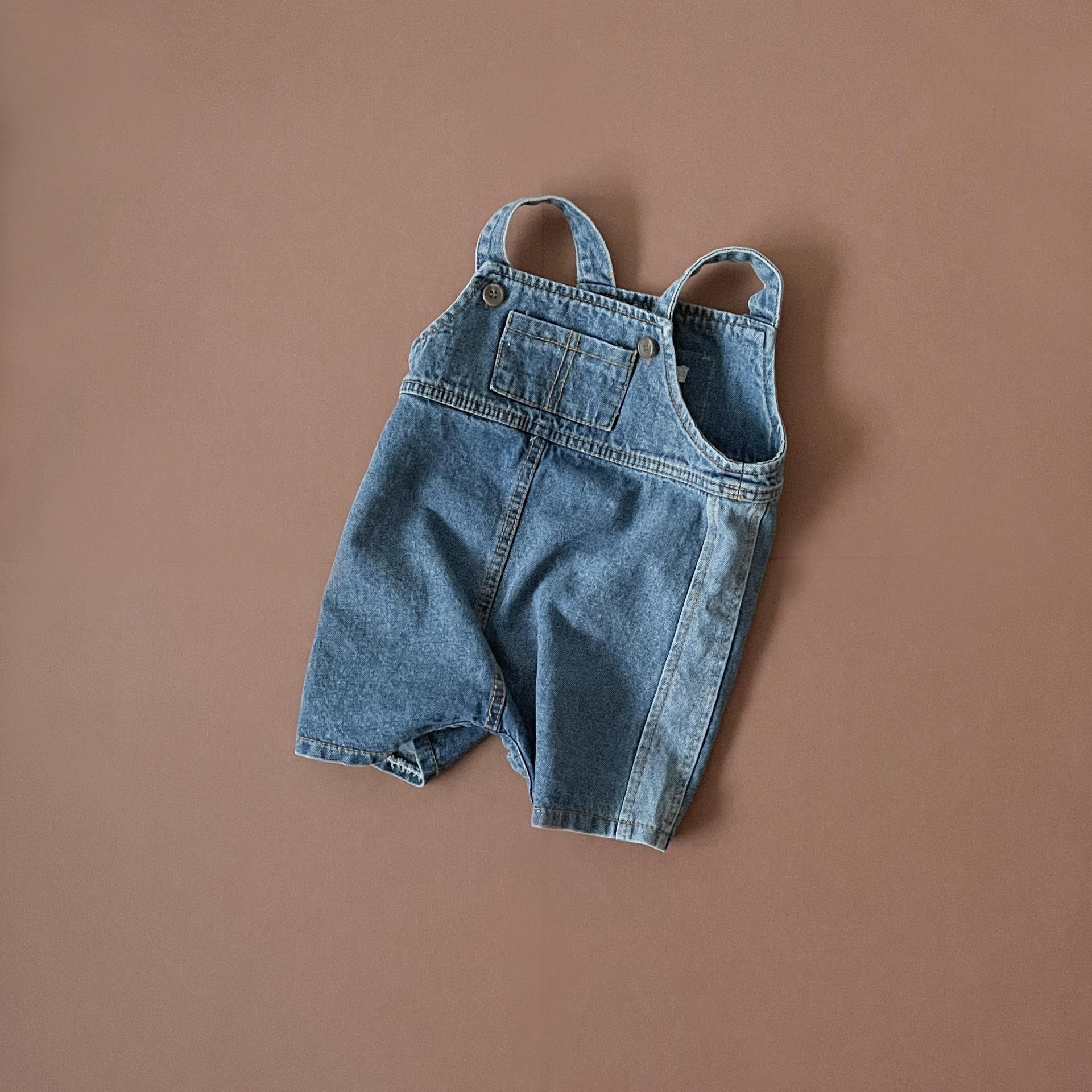 宝宝牛仔背带裤春夏婴儿洋气时尚裤子男童可爱短裤春季韩版童装潮