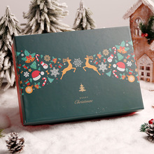 2024新款圣诞礼盒 雪人麋鹿圣诞节礼品包装盒天地盖苹果盒糖果盒