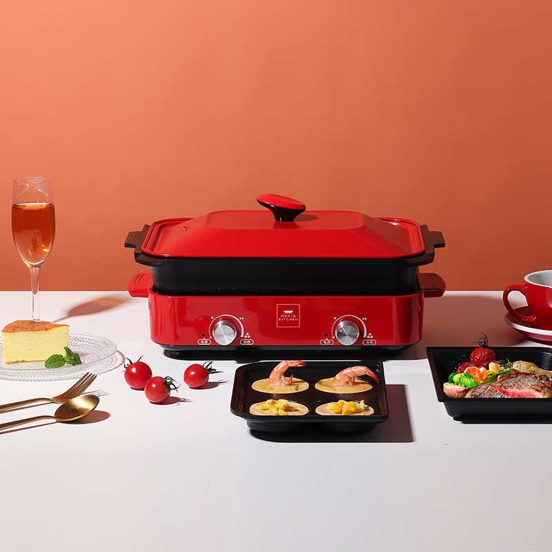 康宁(world kitchen)wk-hmcp-b/kz 多功能料理锅电火锅多用途锅