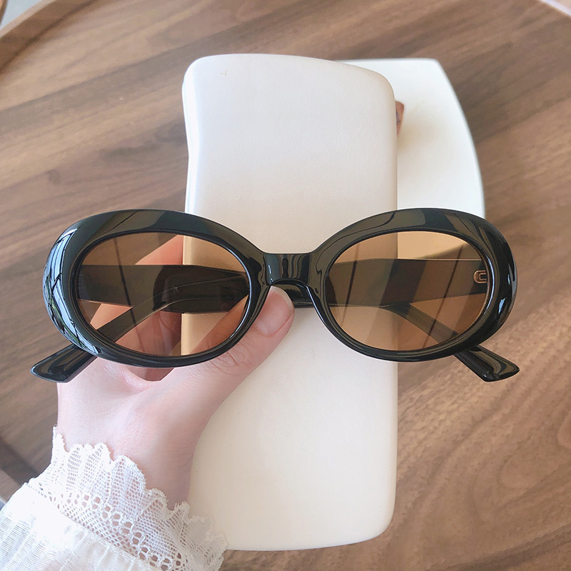 2023 New GM Sunglasses Women's High-Grade Oval Sun-Resistant Sunglasses European and American Retro Internet Hot Street Shot Glasses Women