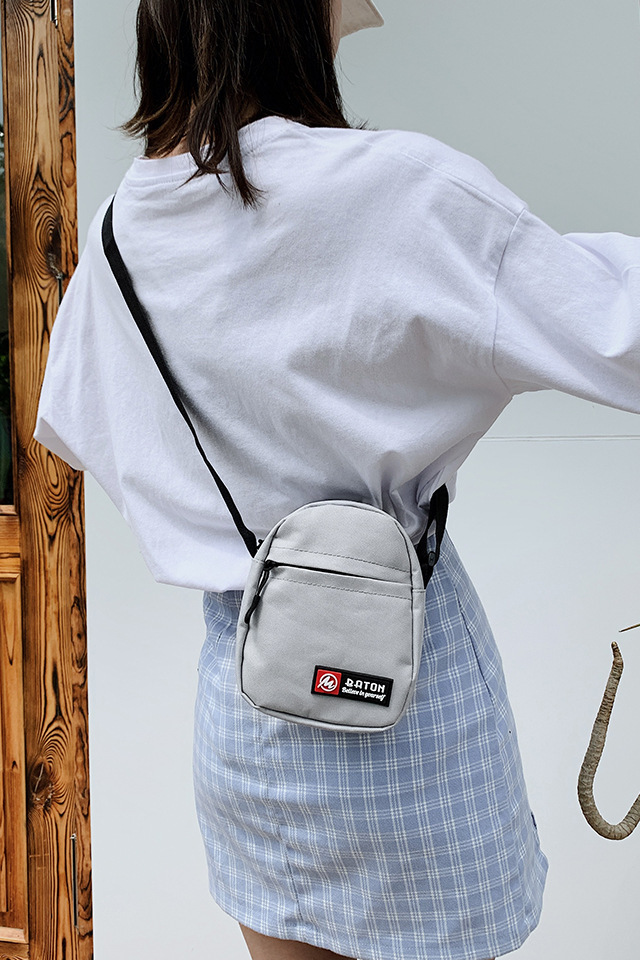 Mobile Phone Bag Small Bag Men's 2023 New Fashion Crossbody Women's Bag Student Online Red All-Matching Small Bag Mini Canvas Bag