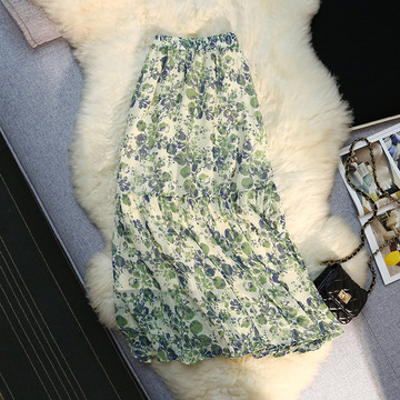 碎花半身裙女2024年夏季新款复古设计感小众高腰清新甜美a字长裙