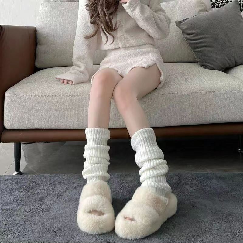 Knitted Leg Warmers Fall Winter Trend All-Match Socks Y2g Soft Wool Leggings Warm Leg Warmer Stockings Bunching Socks