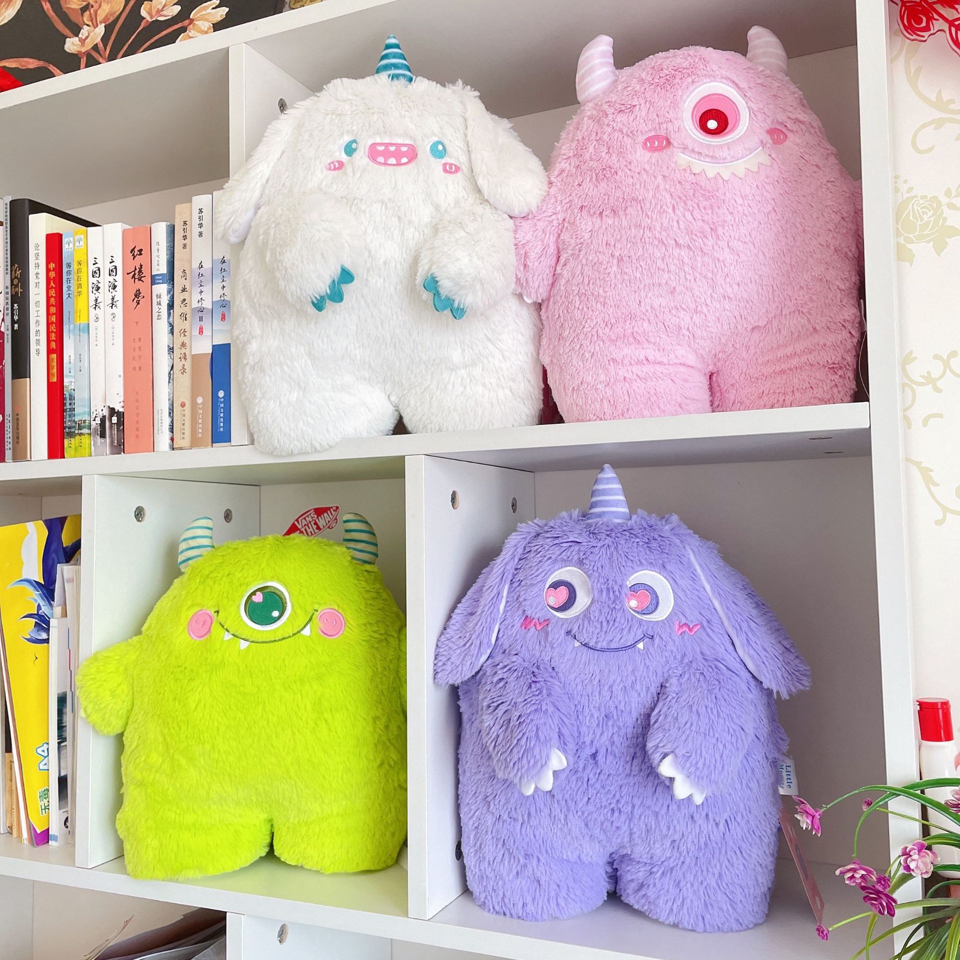 涂鸦毛绒玩具女孩睡觉大号毛绒怪兽抱枕玩偶床上大公仔送女生礼物