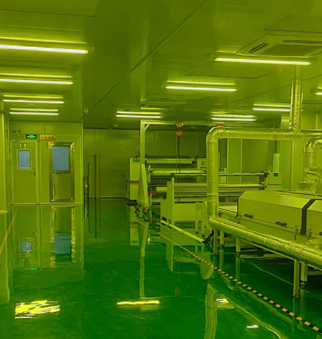 恒温恒湿无尘车间,千级无尘车间,光电行业无尘车间,黄光车间.