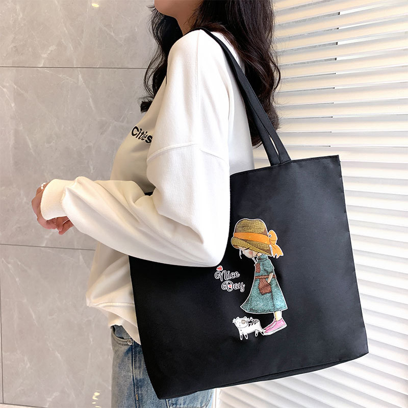 Women's Canvas Bag New Shoulder Handbag Student Tote Bag One Piece Dropshipping Large Capacity Hand Bag Canvas Bag Wholesale
