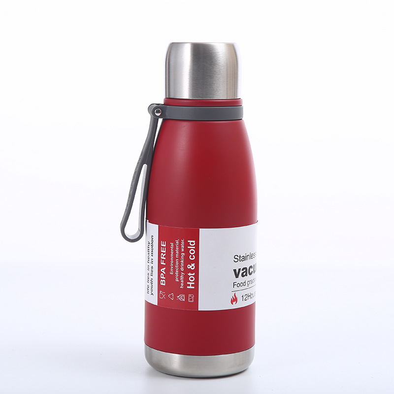 316 Stainless Steel Thermos Cup Large Capacity Tea Water Separation All Steel Coke Bottle Rope Holding Portable Outdoor Sports Bottle